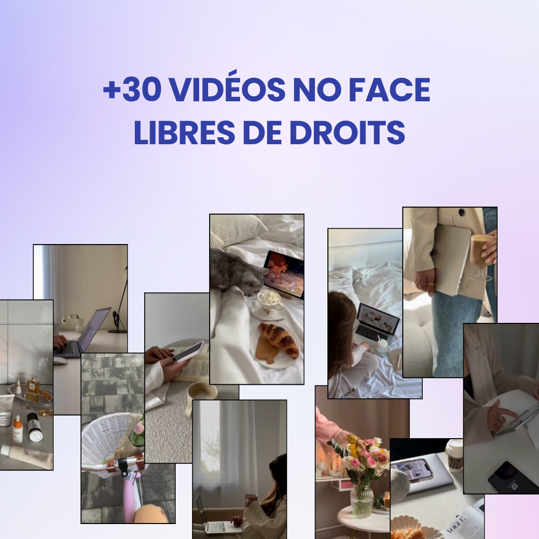 +30 vidéos no face libres de droits