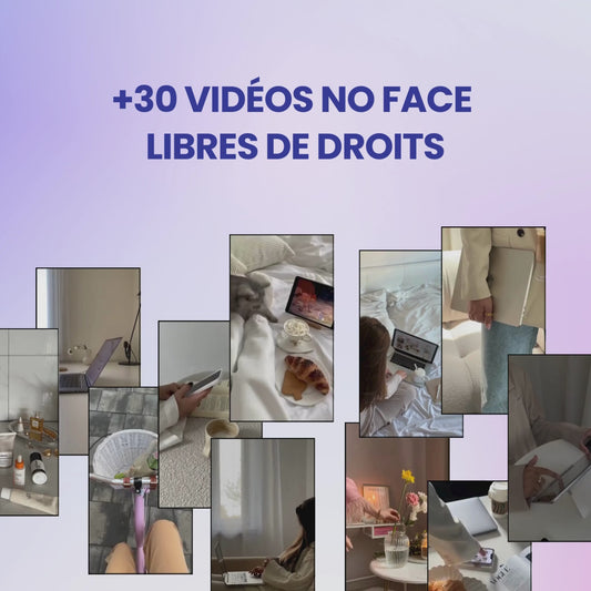 +30 vidéos no face libres de droits